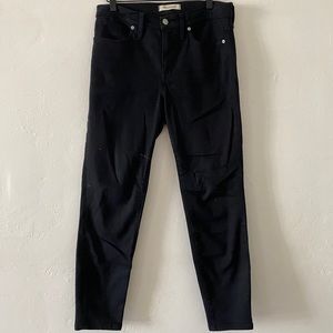 Madewell 9” Skinny Black Jeans, Petite